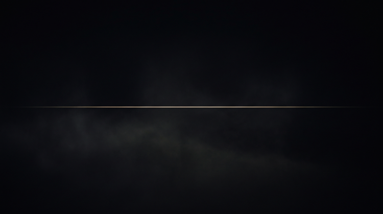 Luminous fog with a gold horizon line